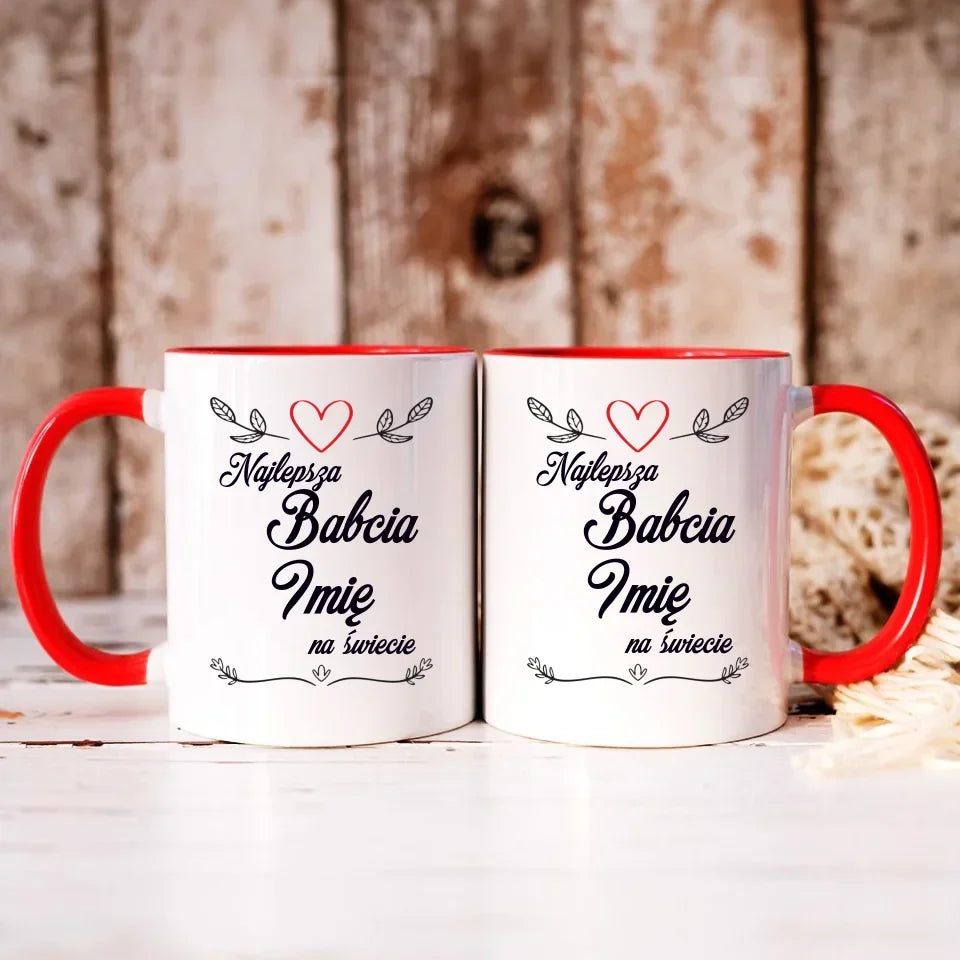 Najlepsza Babcia na Świecie | Personalizowany kubek dla babci B12 - StoryCups.pl
