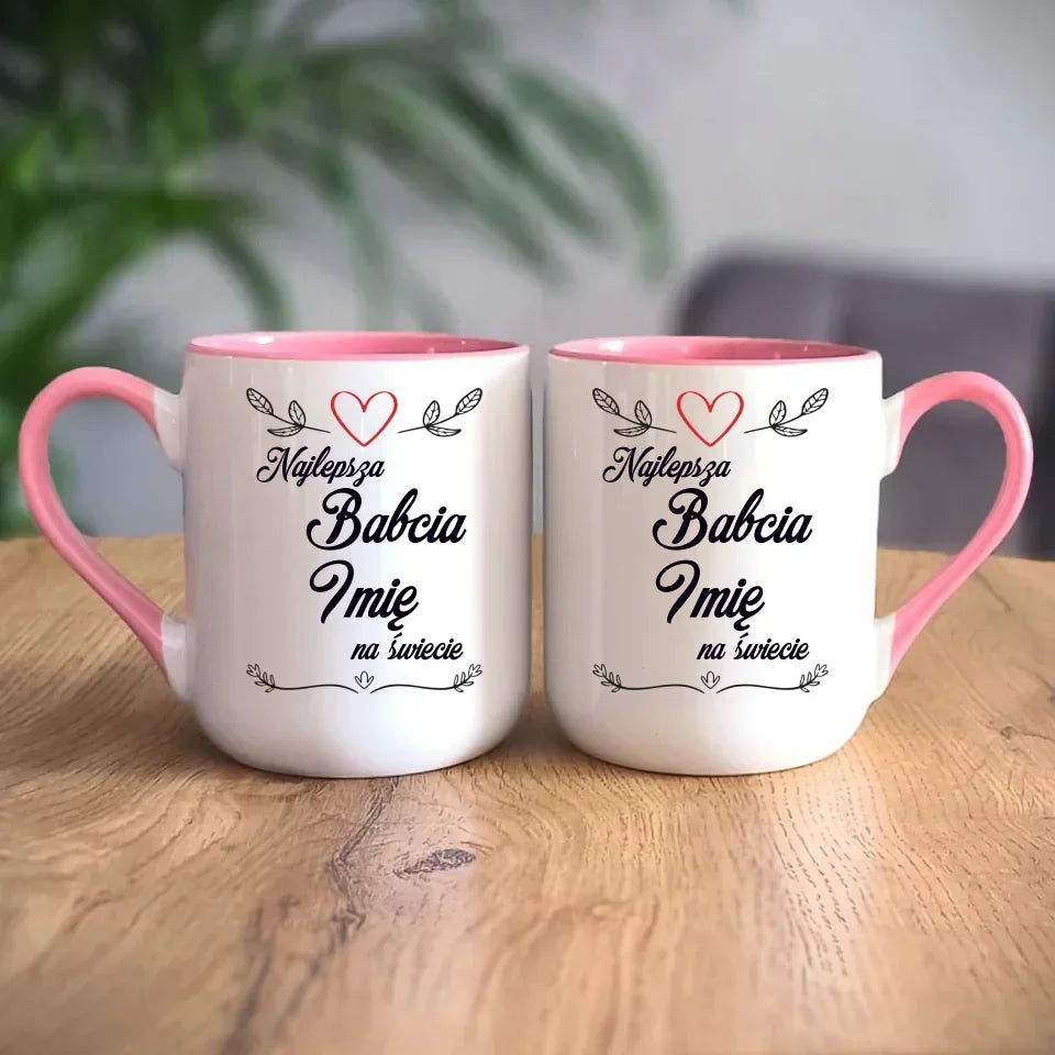Najlepsza Babcia na Świecie | Personalizowany kubek dla babci B12 - StoryCups.pl