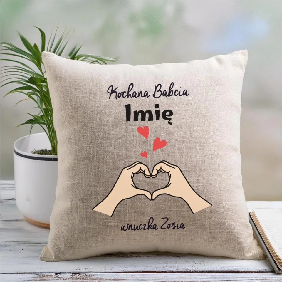 Kochana Babcia | Personalizowana poduszka dla babci B13 - StoryCups.pl