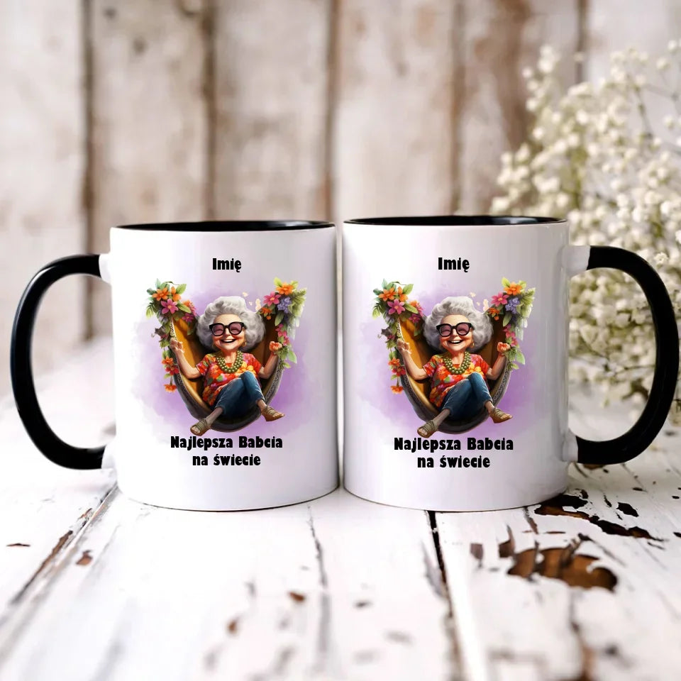 Najlepsza Babcia na świecie | Kubek z imieniem dla babci B14 - StoryCups.pl