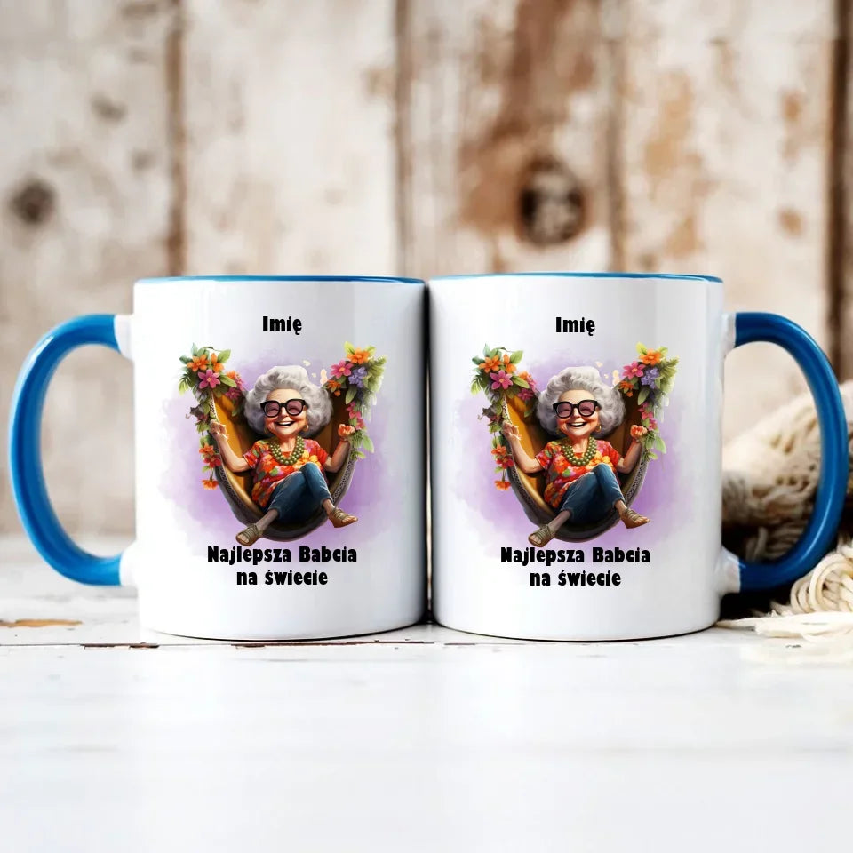 Najlepsza Babcia na świecie | Kubek z imieniem dla babci B14 - StoryCups.pl