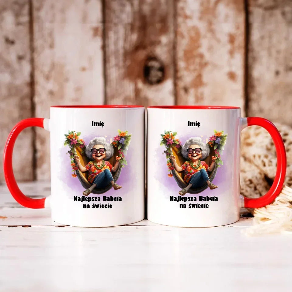 Najlepsza Babcia na świecie | Kubek z imieniem dla babci B14 - StoryCups.pl