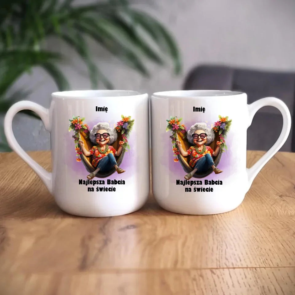 Najlepsza Babcia na świecie | Kubek z imieniem dla babci B14 - StoryCups.pl