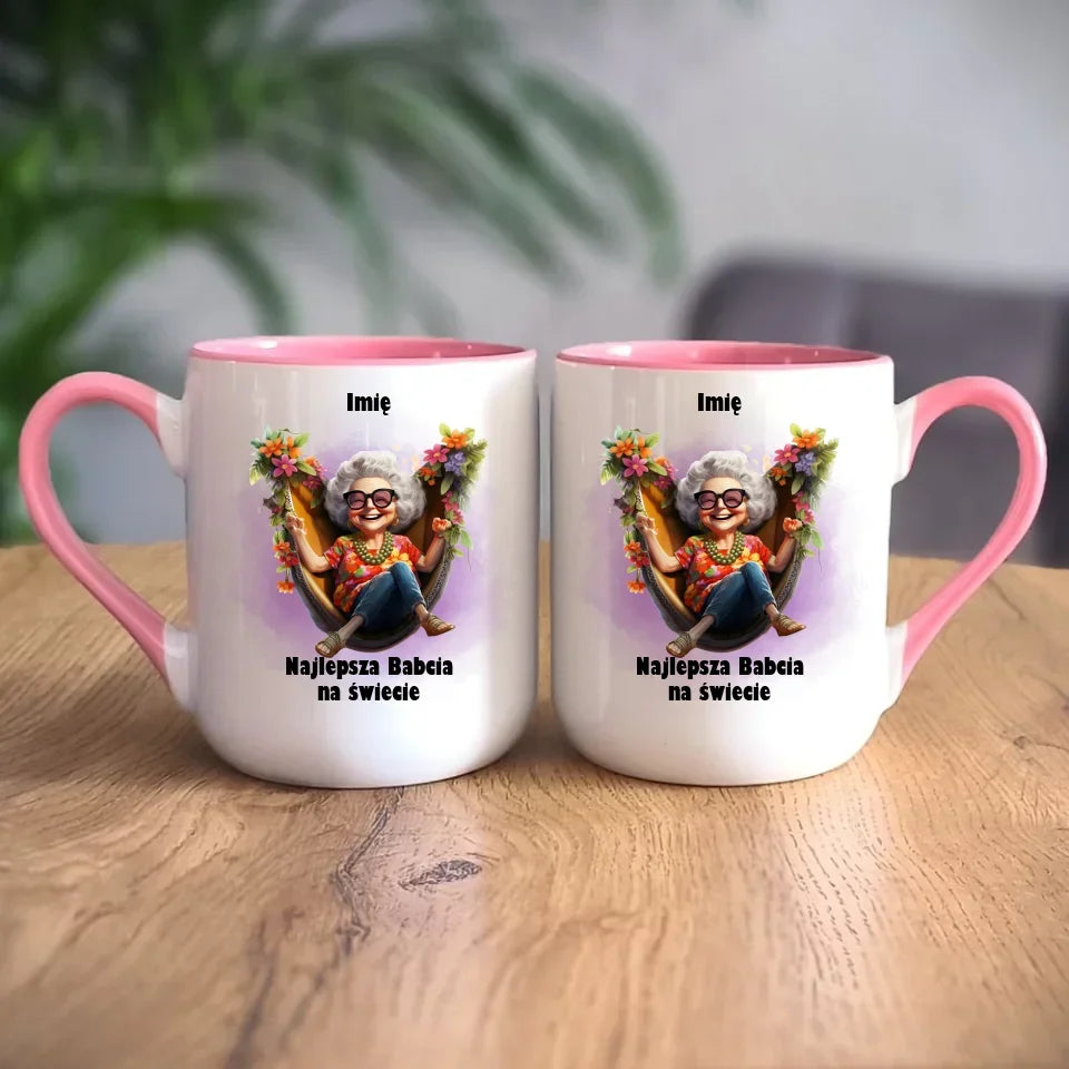 Najlepsza Babcia na świecie | Kubek z imieniem dla babci B14 - StoryCups.pl
