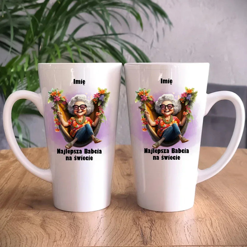 Najlepsza Babcia na świecie | Kubek z imieniem dla babci B14 - StoryCups.pl