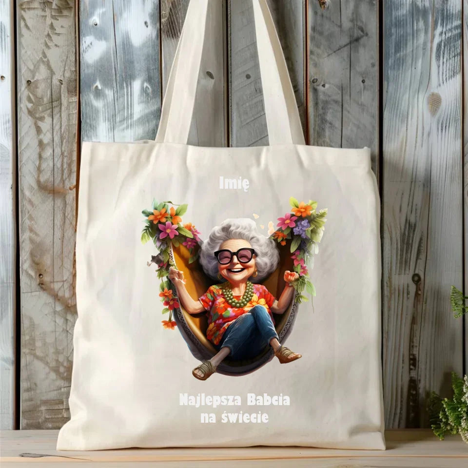 Najlepsza Babcia na świecie | Personalizowana torba dla babci B14 - StoryCups.pl
