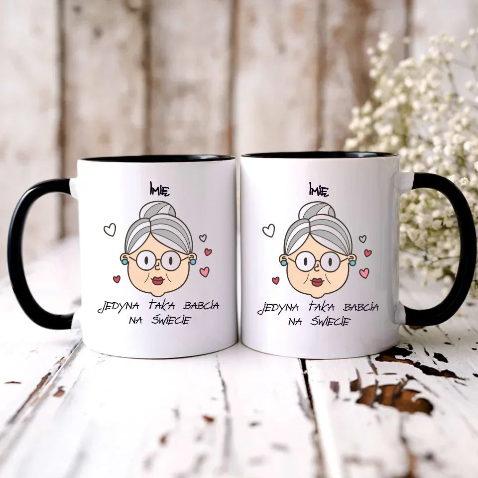 Jedyna taka babcia na świecie | Personalizowany kubek dla babci B15 - StoryCups.pl