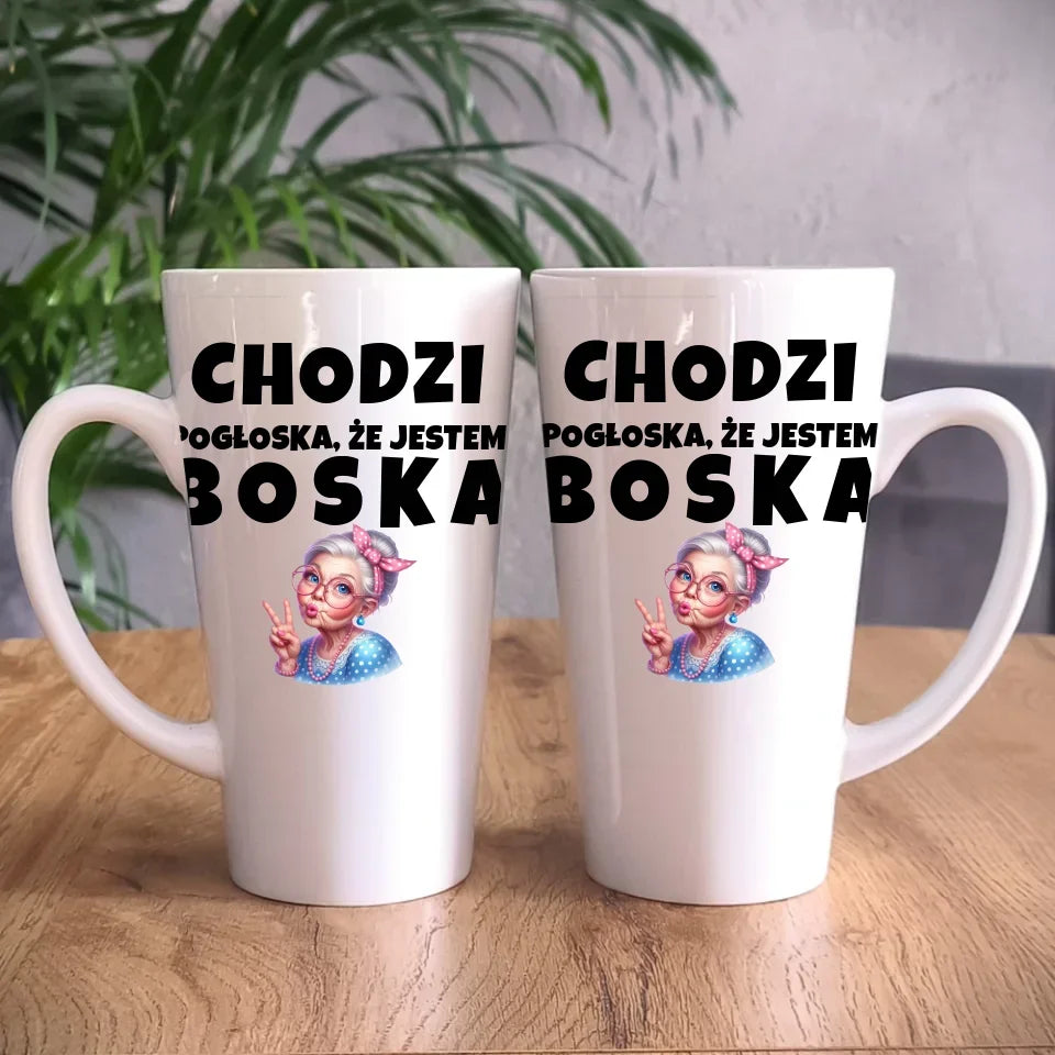 Chodzi pogłoska, że jestem boska | Kubek dla babci B16 - StoryCups.pl