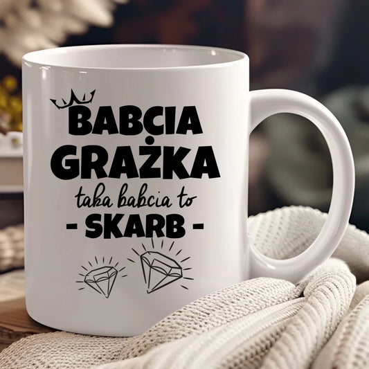 Personalizowany kubek dla babci - prezent na Dzień Babci Święta Urodziny