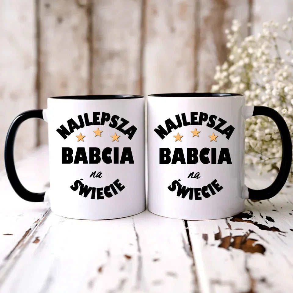 Najlepsza babcia na świecie | Kubek dla babci B23 - StoryCups.pl