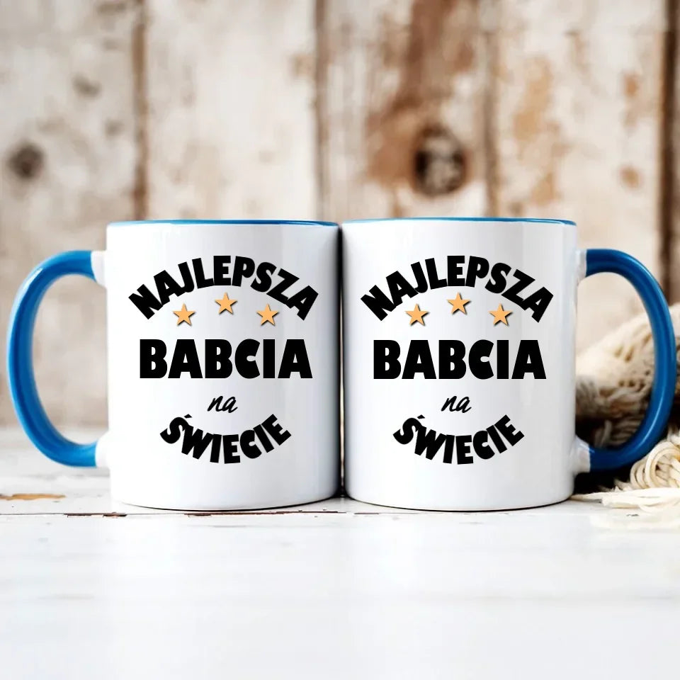 Najlepsza babcia na świecie | Kubek dla babci B23 - StoryCups.pl