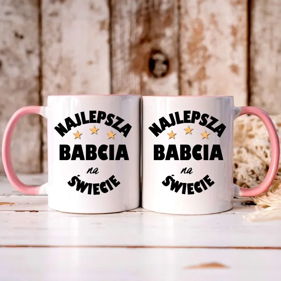 Najlepsza babcia na świecie | Kubek dla babci B23 - StoryCups.pl