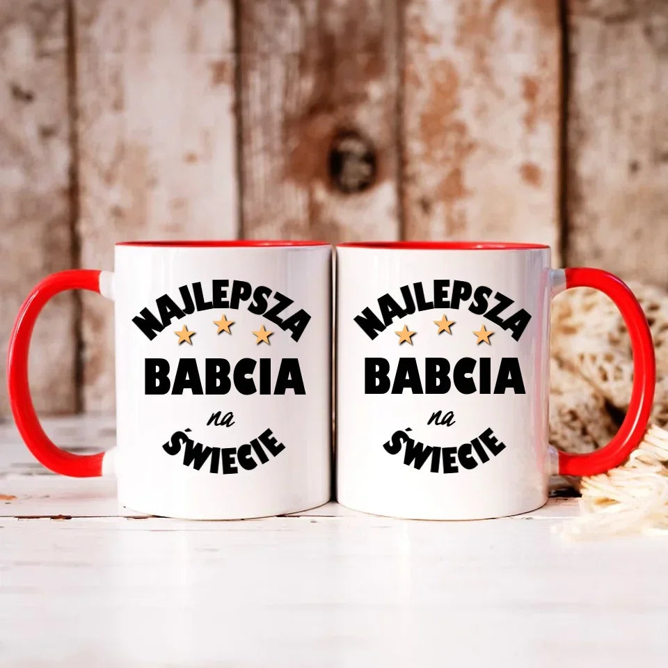Najlepsza babcia na świecie | Kubek dla babci B23 - StoryCups.pl