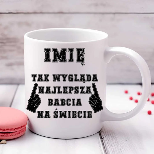 Personalizowany kubek dla babci - prezent na Dzień Babci Święta Urodziny