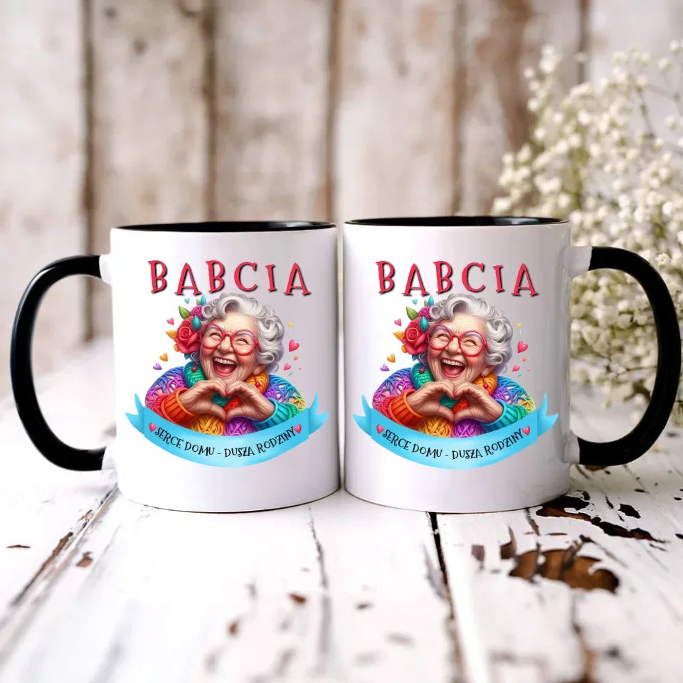 Babcia serce domu | Kubek dla babci B25 - StoryCups.pl