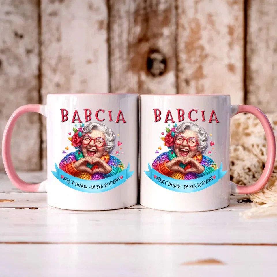Babcia serce domu | Kubek dla babci B25 - StoryCups.pl