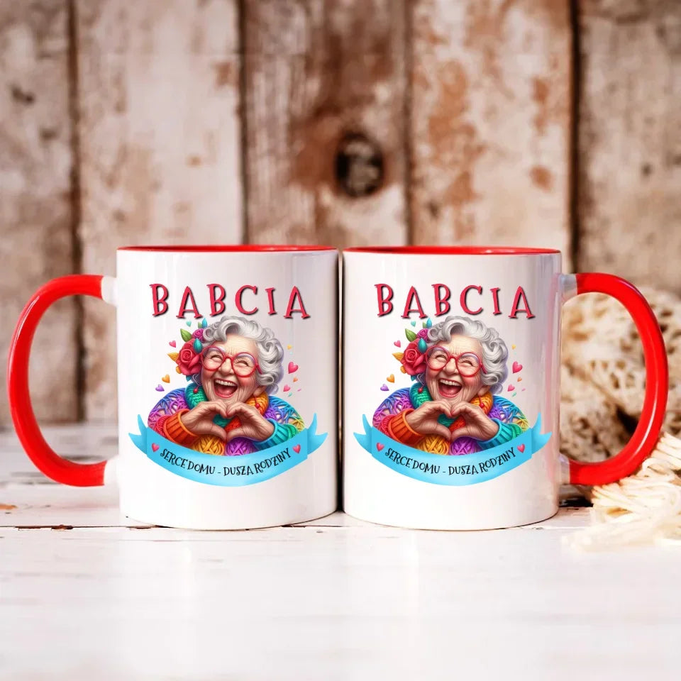 Babcia serce domu | Kubek dla babci B25 - StoryCups.pl
