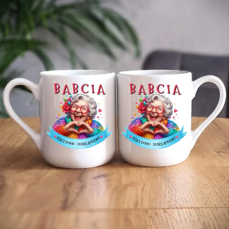 Babcia serce domu | Kubek dla babci B25 - StoryCups.pl