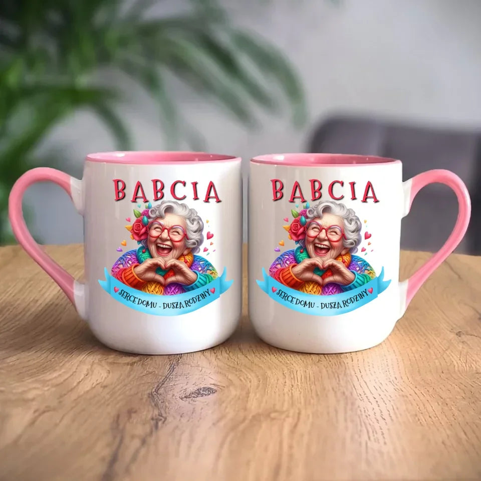 Babcia serce domu | Kubek dla babci B25 - StoryCups.pl