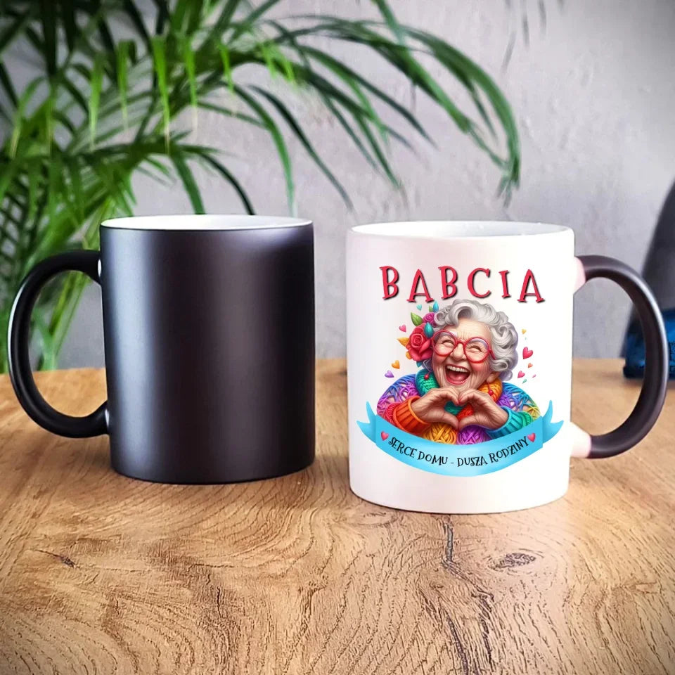 Babcia serce domu | Kubek dla babci B25 - StoryCups.pl