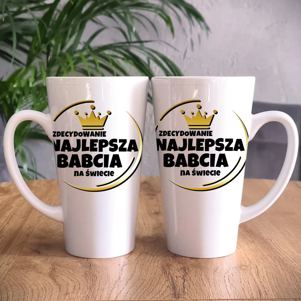 Personalizowany duży kubek dla babci - prezent na Dzień Babci Święta Urodziny