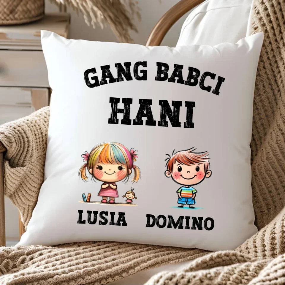 Gang Babci | Personalizowana poduszka dla babci B18 - StoryCups.pl