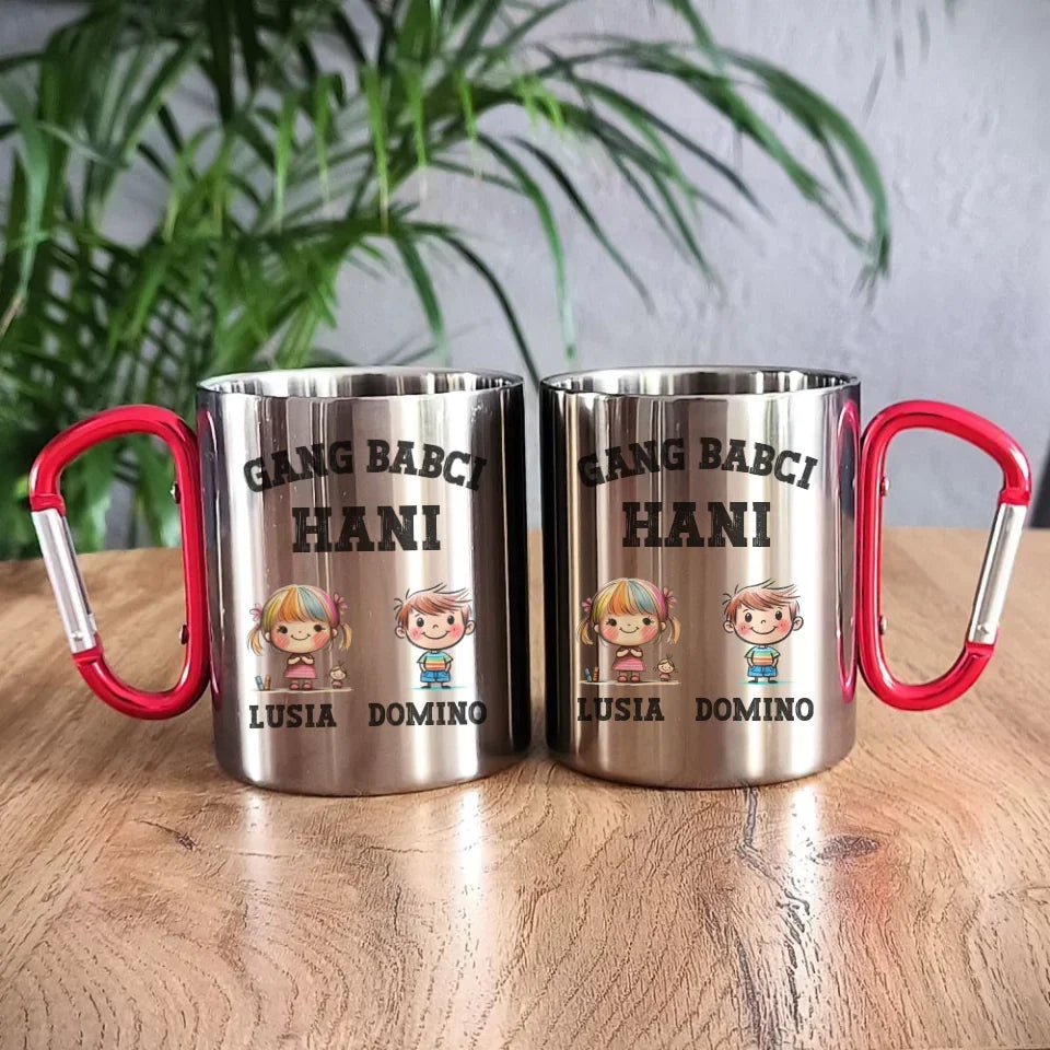 Gang Babci | Personalizowany kubek metalowy dla babci B18 - StoryCups.pl
