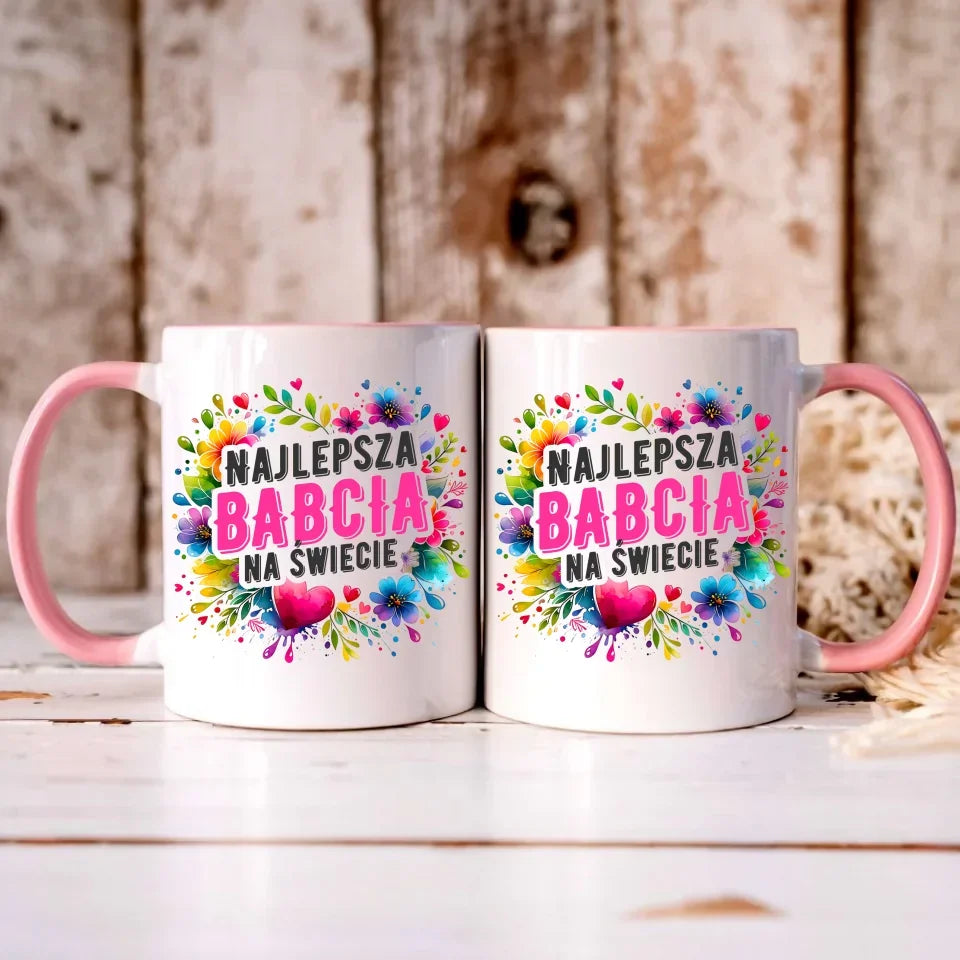 Najlepsza babcia na świecie | Kubek dla babci B07 - StoryCups.pl