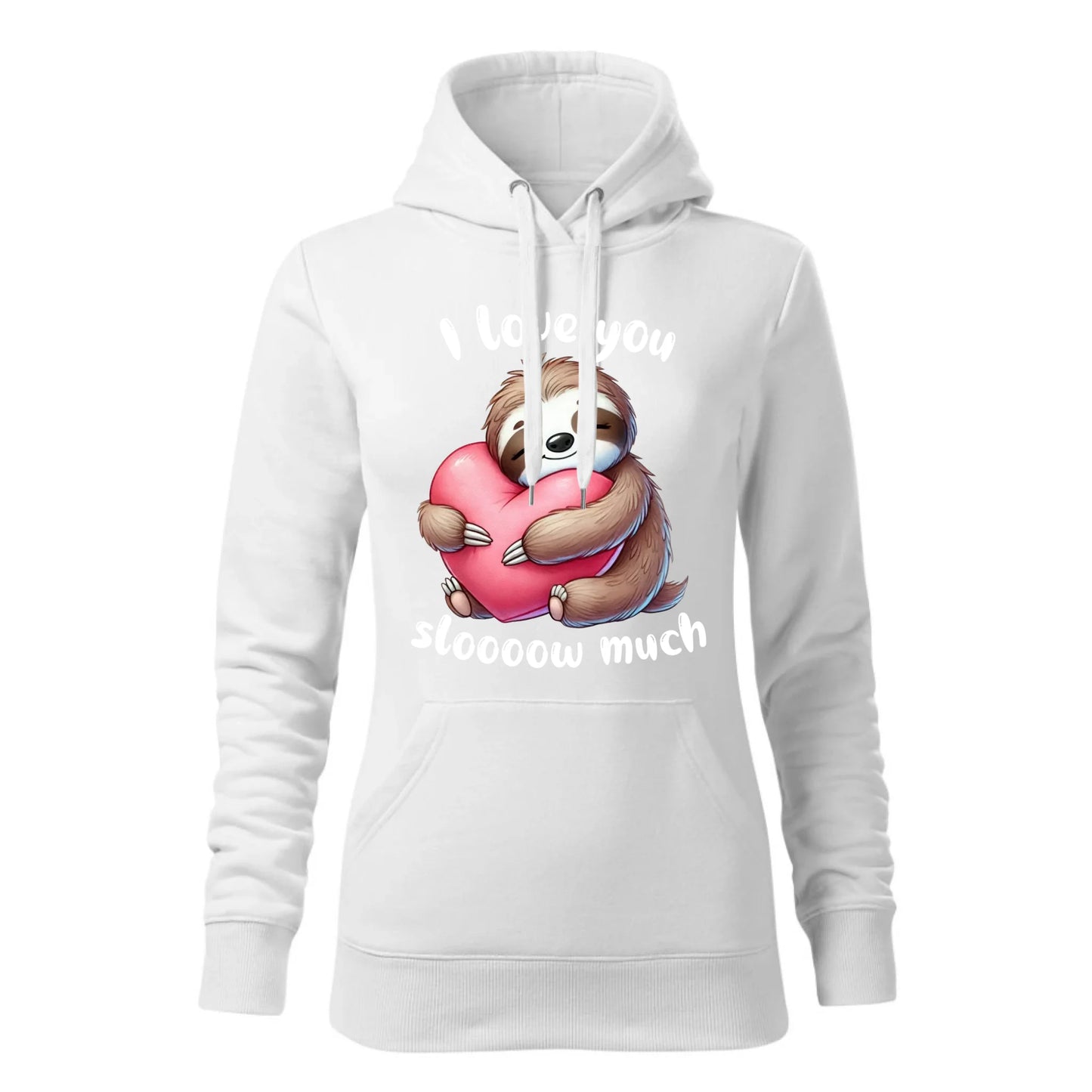 Damska bluza z kapturem biała - hoodie - StoryCups.pl