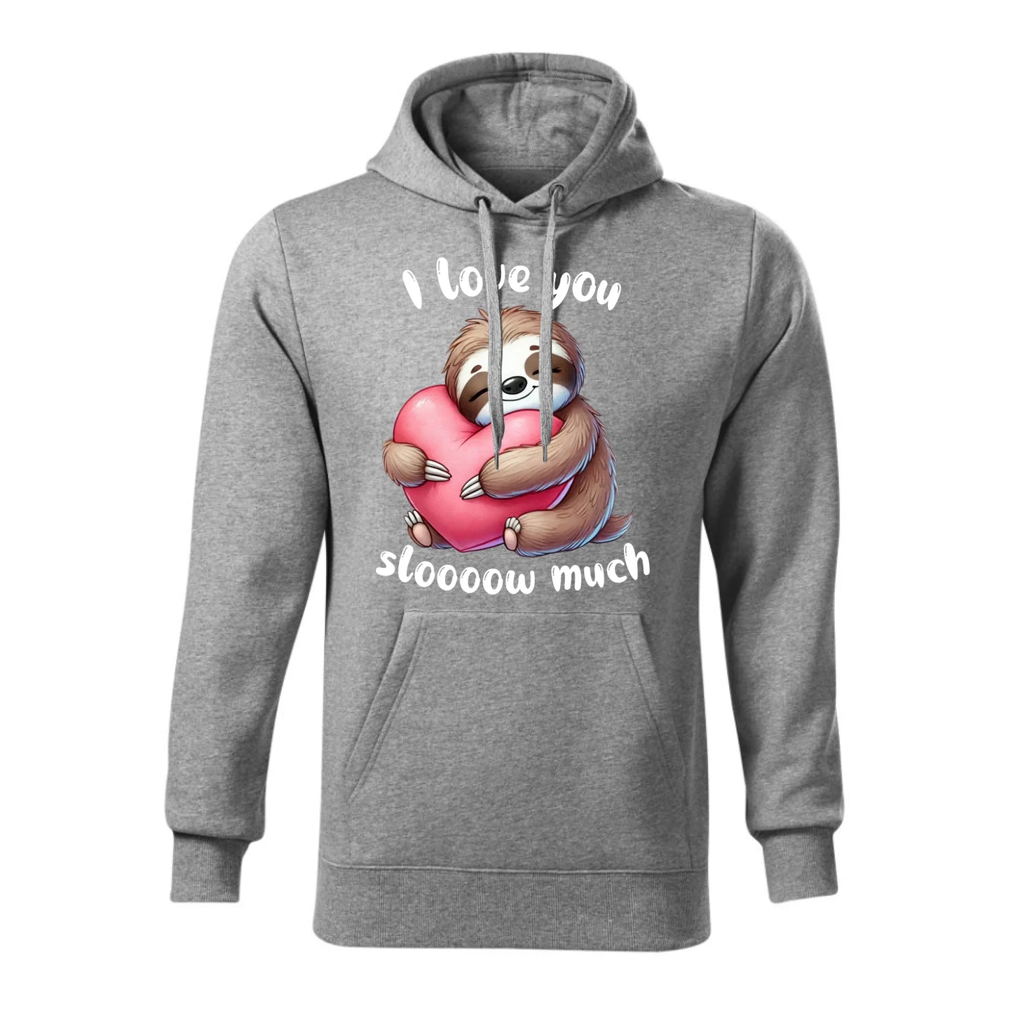 Personalizowana jesienna bluza z kapturem na prezent - szara - nadruk - hoodie