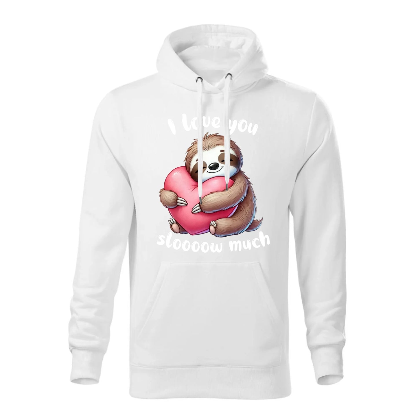 Personalizowana jesienna bluza z kapturem na prezent - biała - nadruk - hoodie