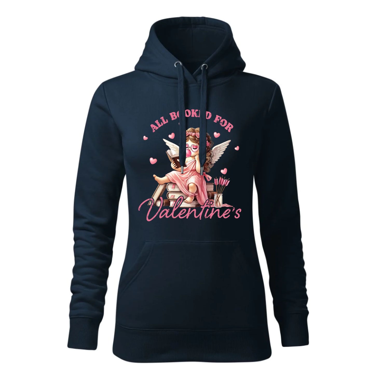 Damska bluza z kapturem granatowa - hoodie - StoryCups.pl