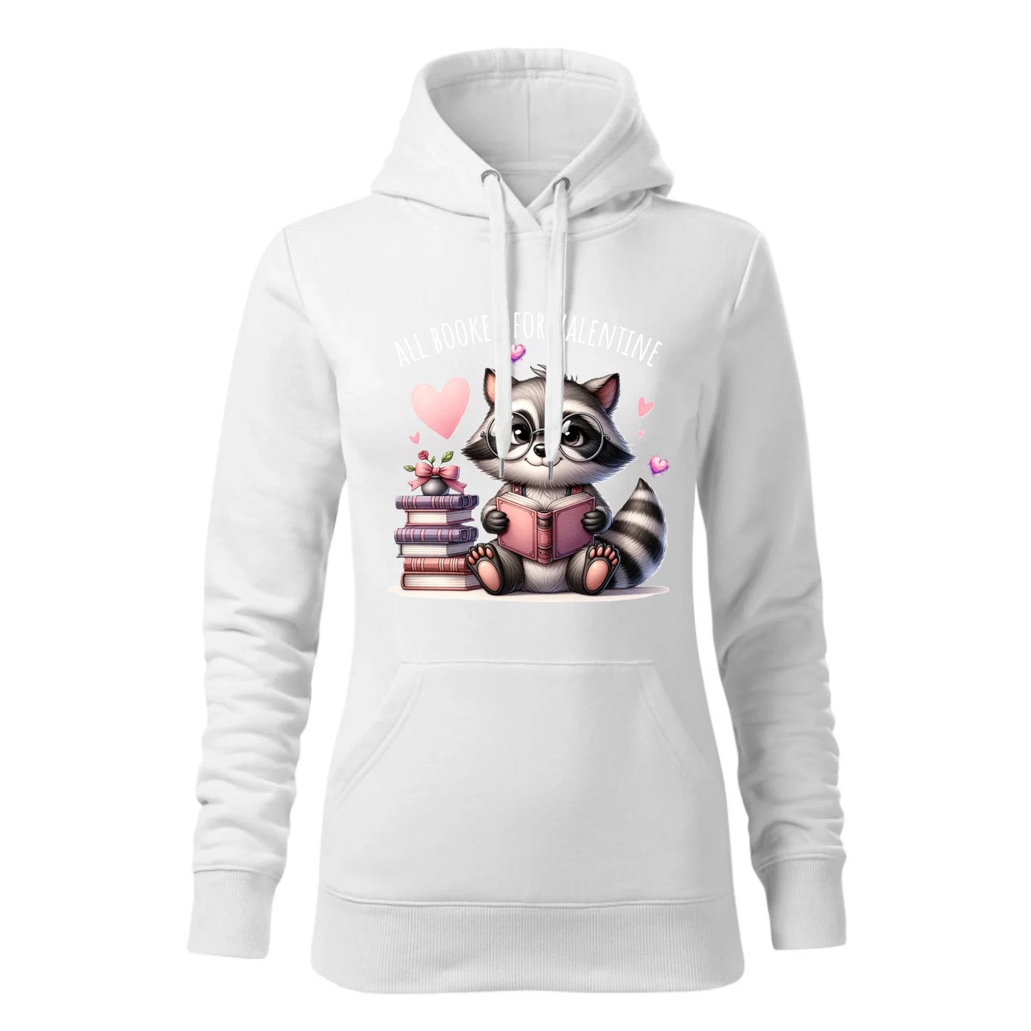 Damska bluza z kapturem biała - hoodie - StoryCups.pl