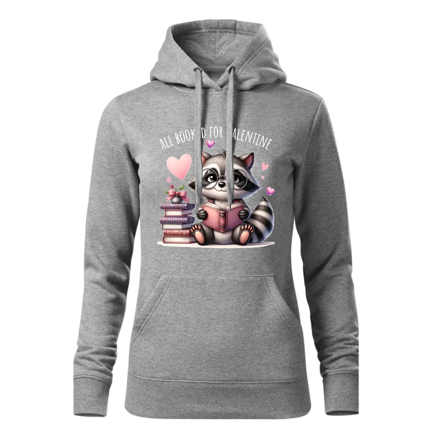 Damska bluza z kapturem szara - hoodie - StoryCups.pl