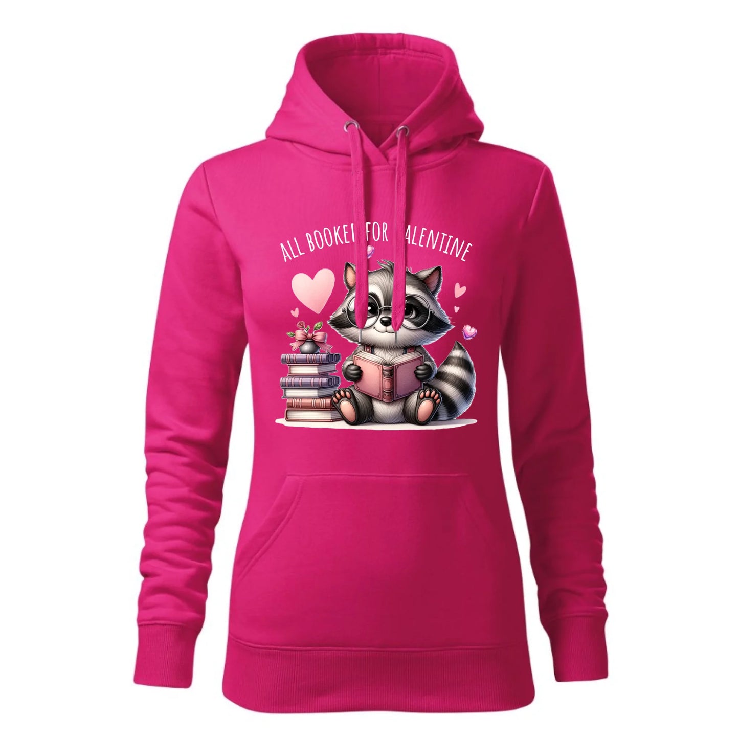 Damska bluza z kapturem różowa - hoodie - StoryCups.pl