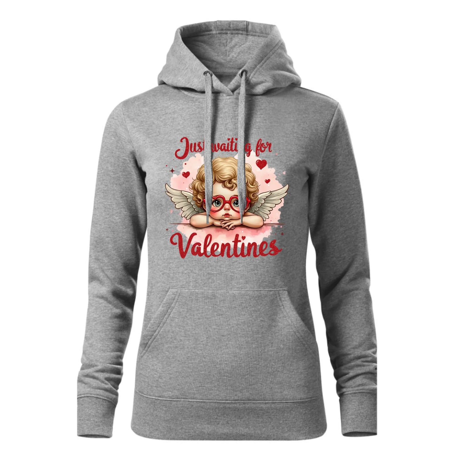 Damska bluza z kapturem szara - hoodie - StoryCups.pl