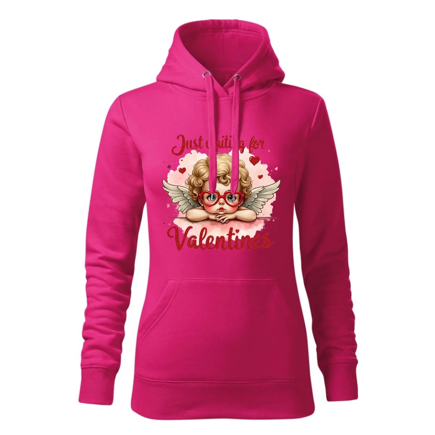 Damska bluza z kapturem różowa - hoodie - StoryCups.pl