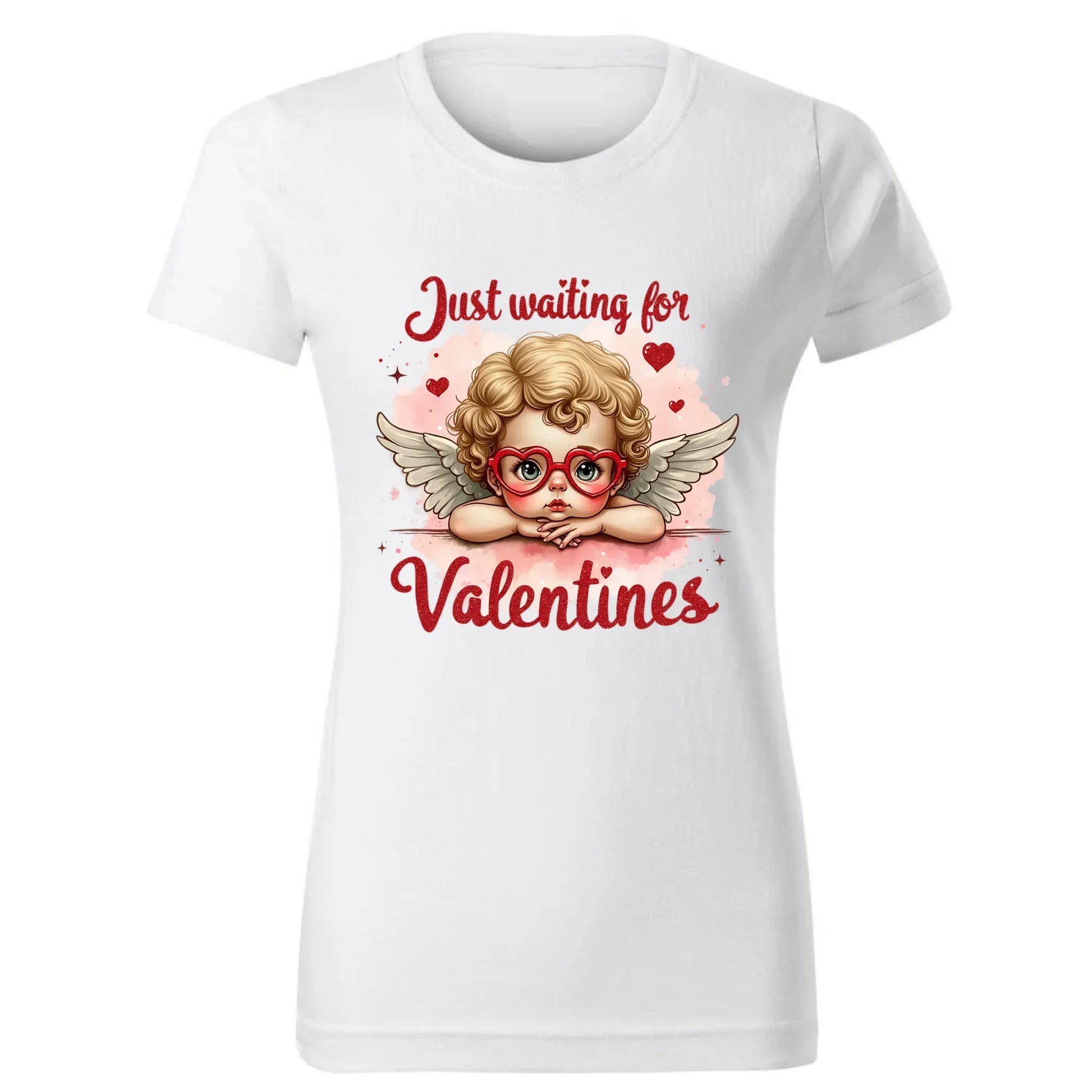 Czekam tylko na Walentynki | Koszulka damska W24 - StoryCups.pl