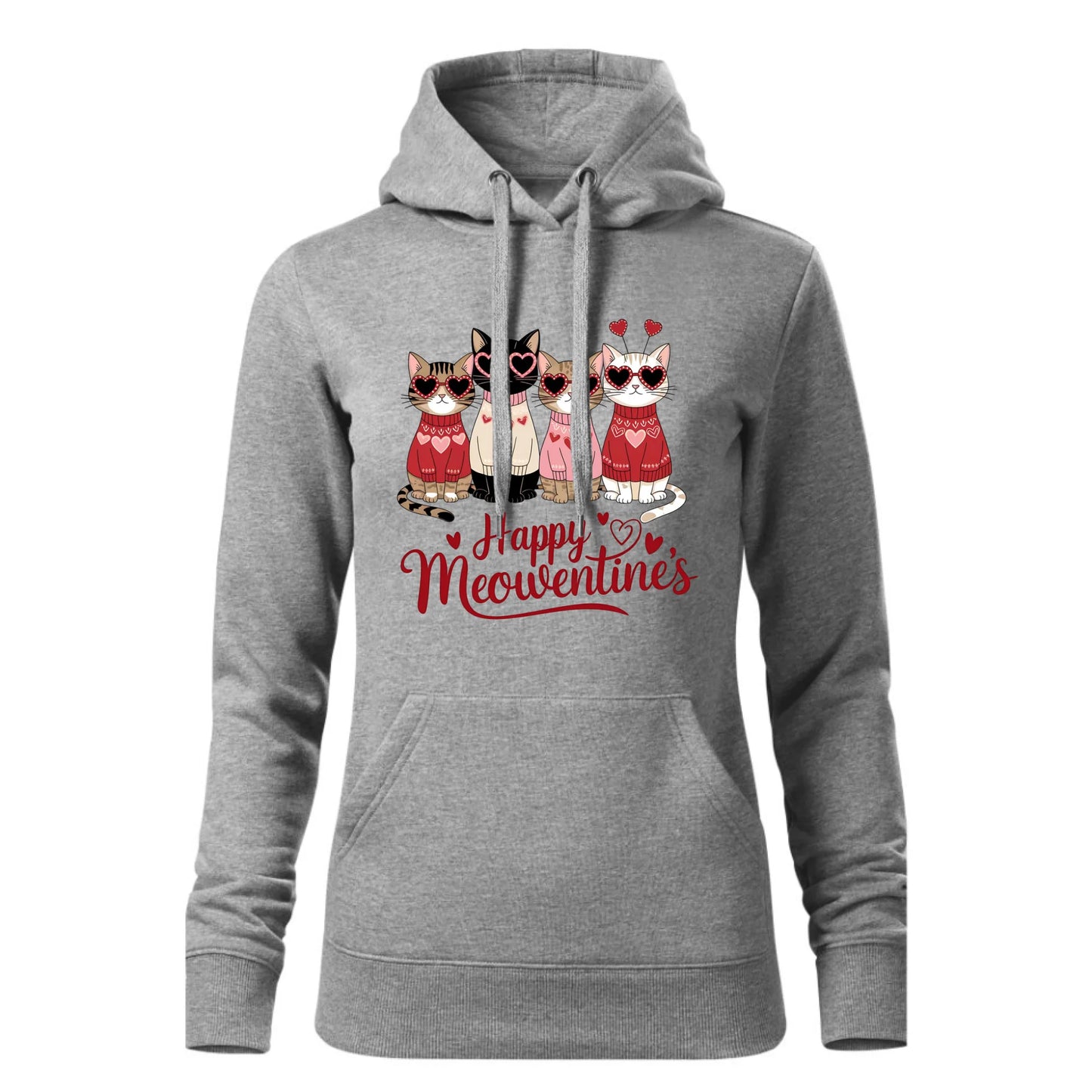 Damska bluza z kapturem szara - hoodie - StoryCups.pl