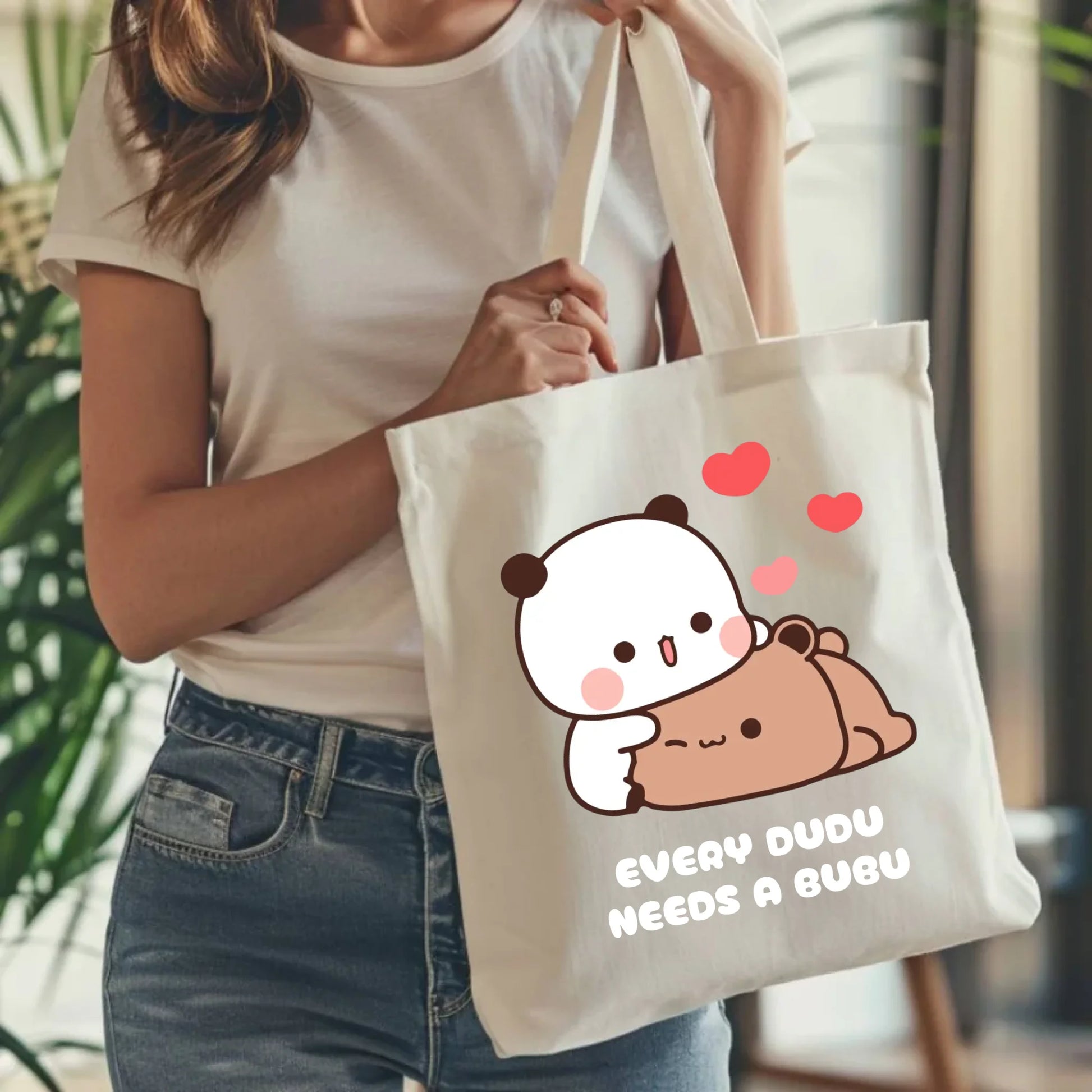 Torba tote bag z nadrukiem na prezent naturalna