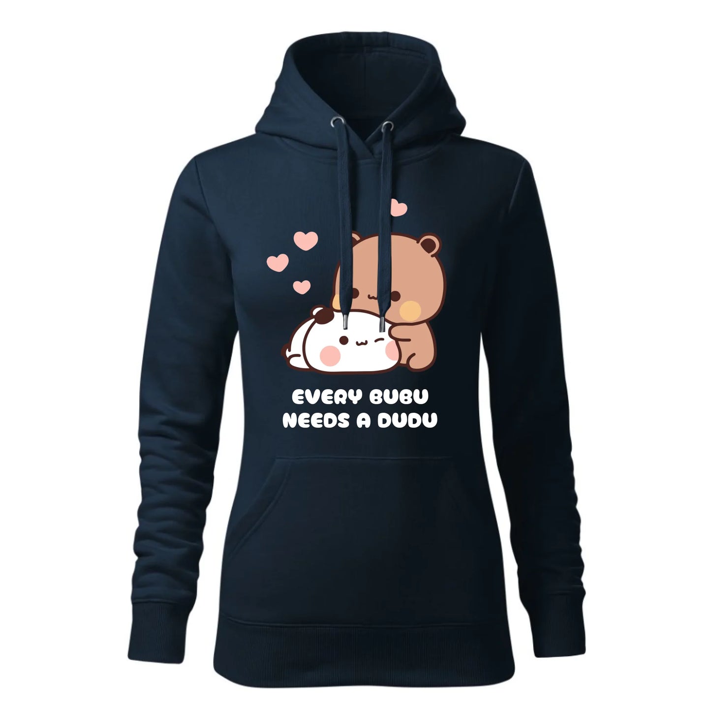 Damska bluza z kapturem granatowa - hoodie - StoryCups.pl