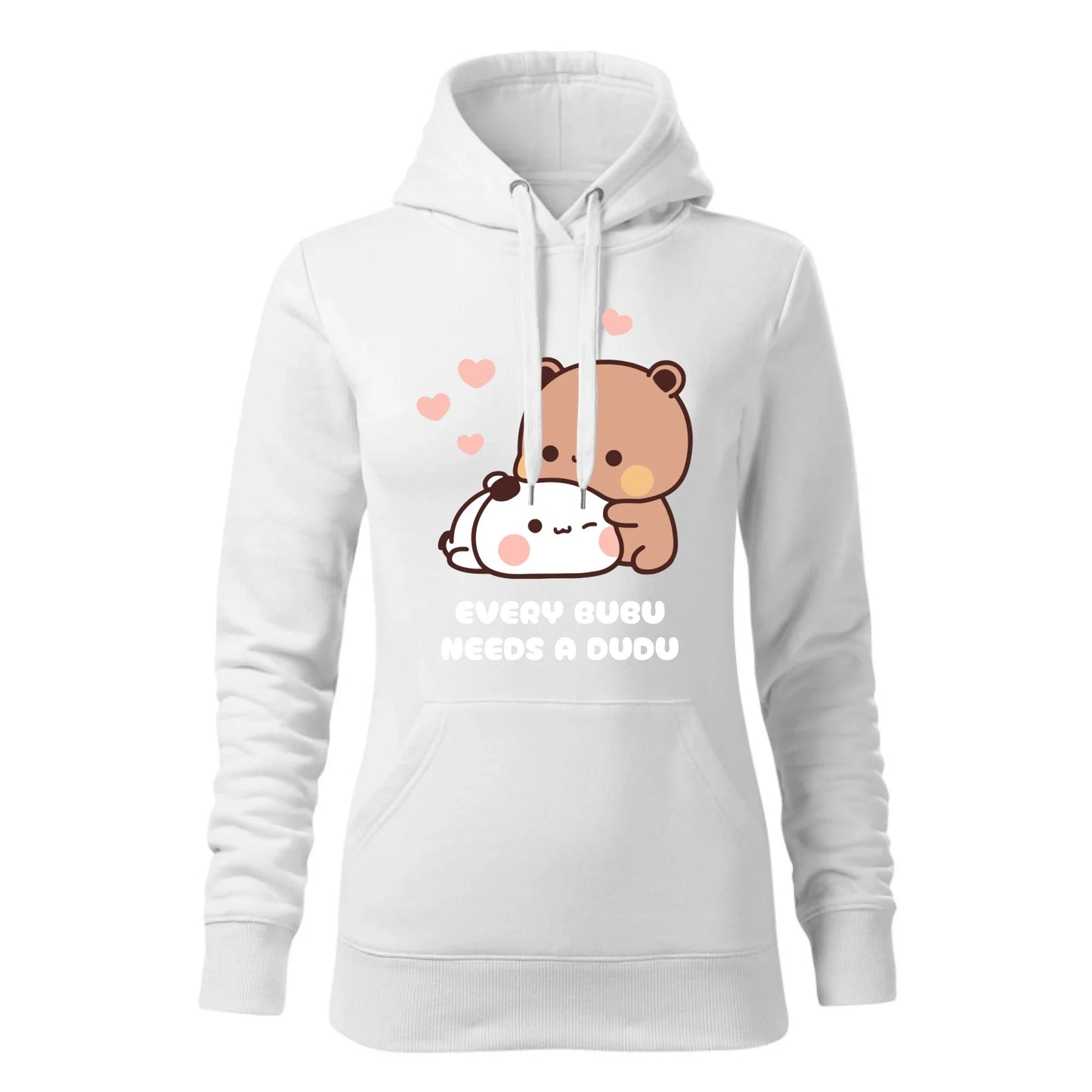 Damska bluza z kapturem biała - hoodie - StoryCups.pl