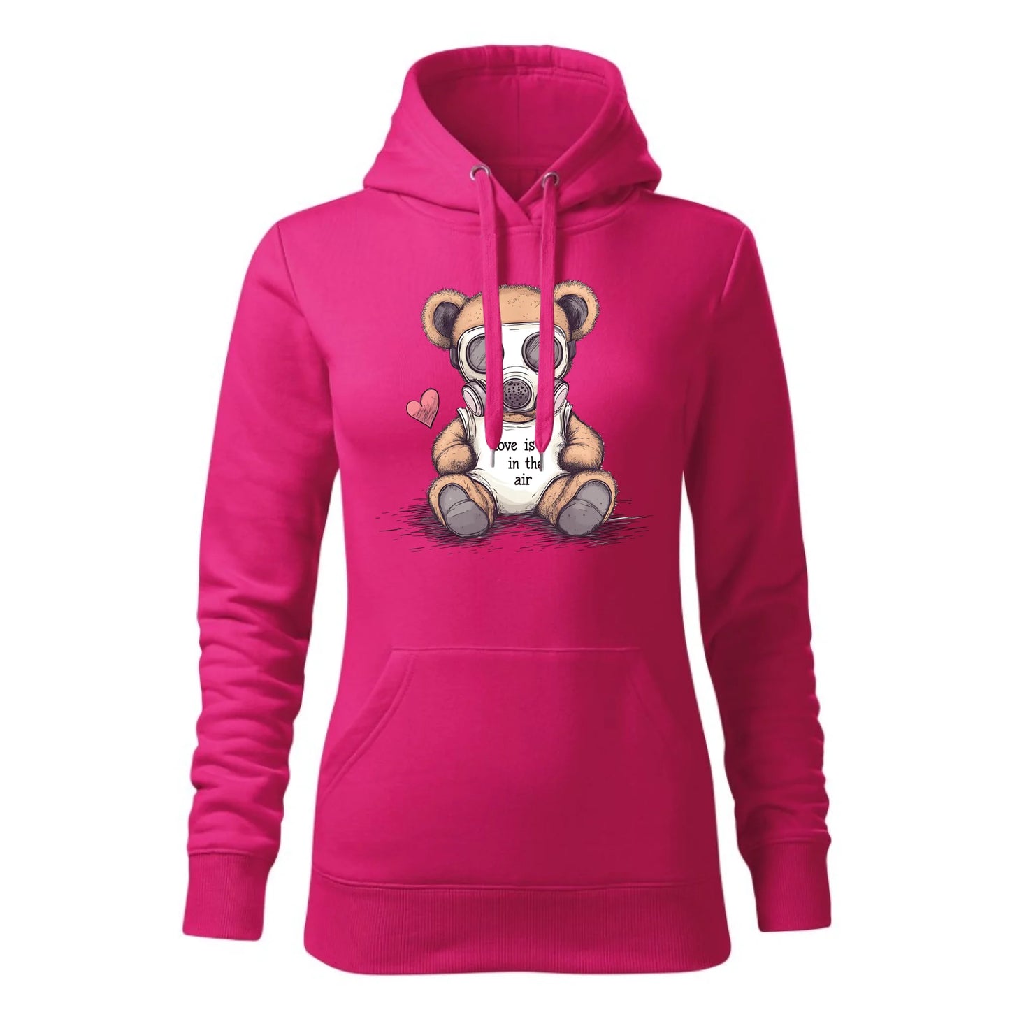 Damska bluza z kapturem różowa - hoodie - StoryCups.pl