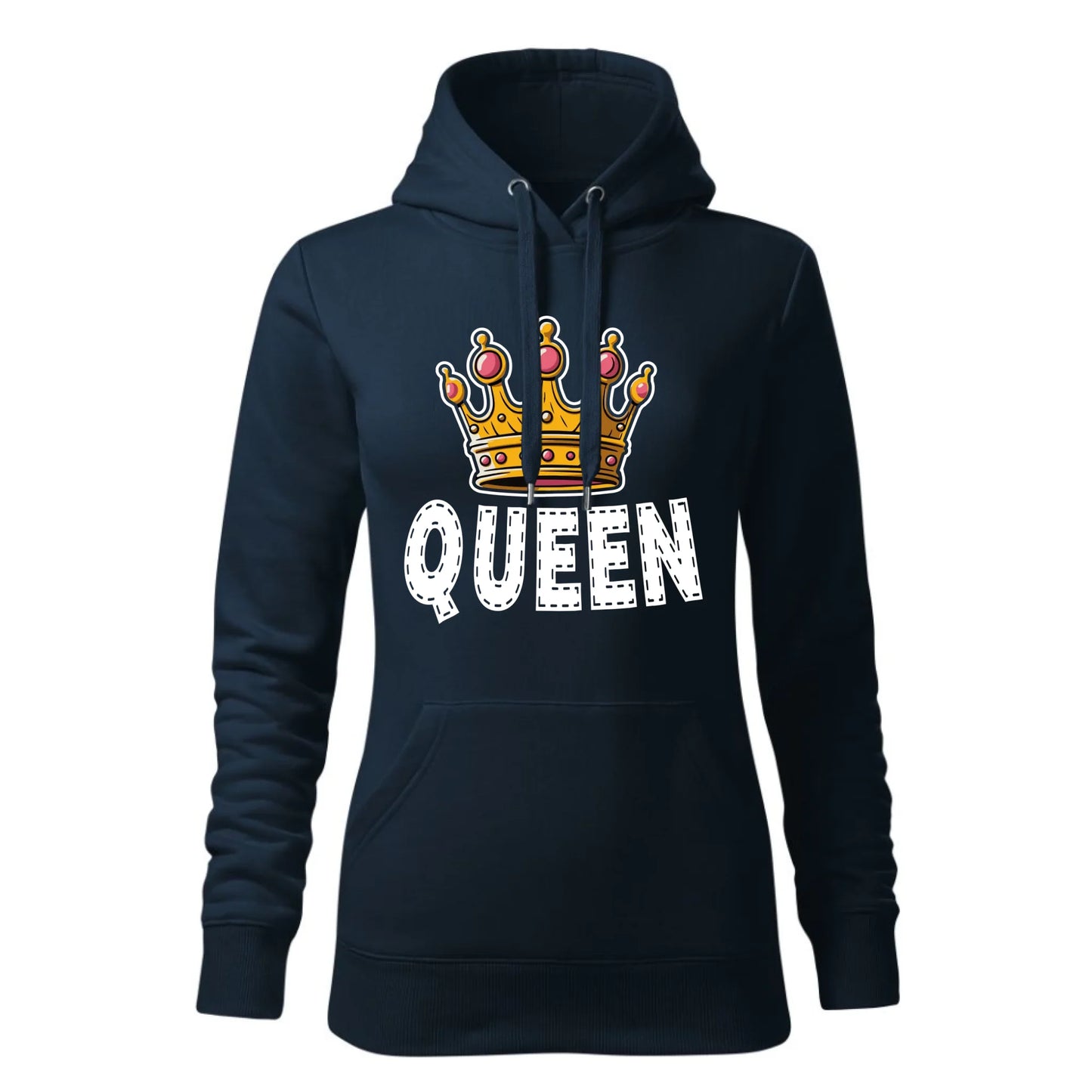 Damska bluza z kapturem granatowa - hoodie - StoryCups.pl