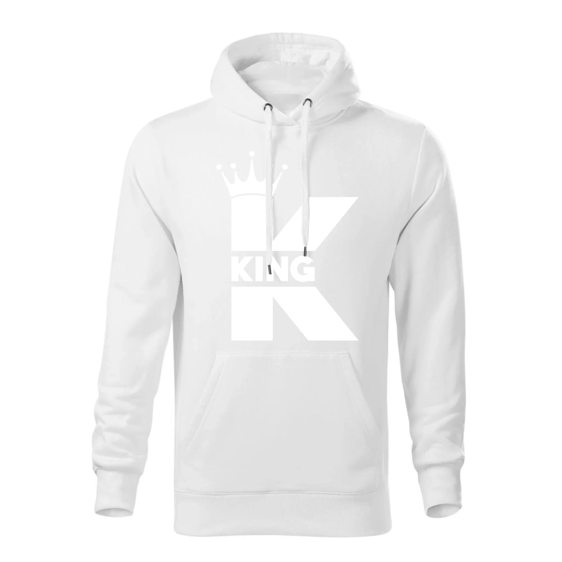 Personalizowana jesienna bluza z kapturem na prezent - biała - nadruk - hoodie