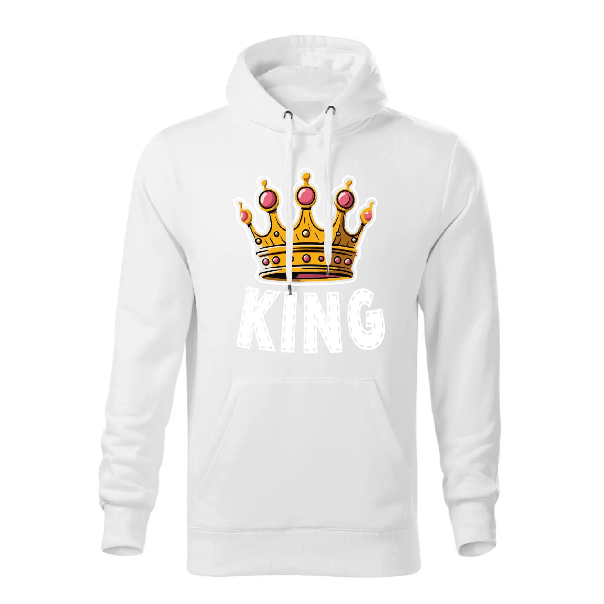 Personalizowana jesienna bluza z kapturem na prezent - biała - nadruk - hoodie