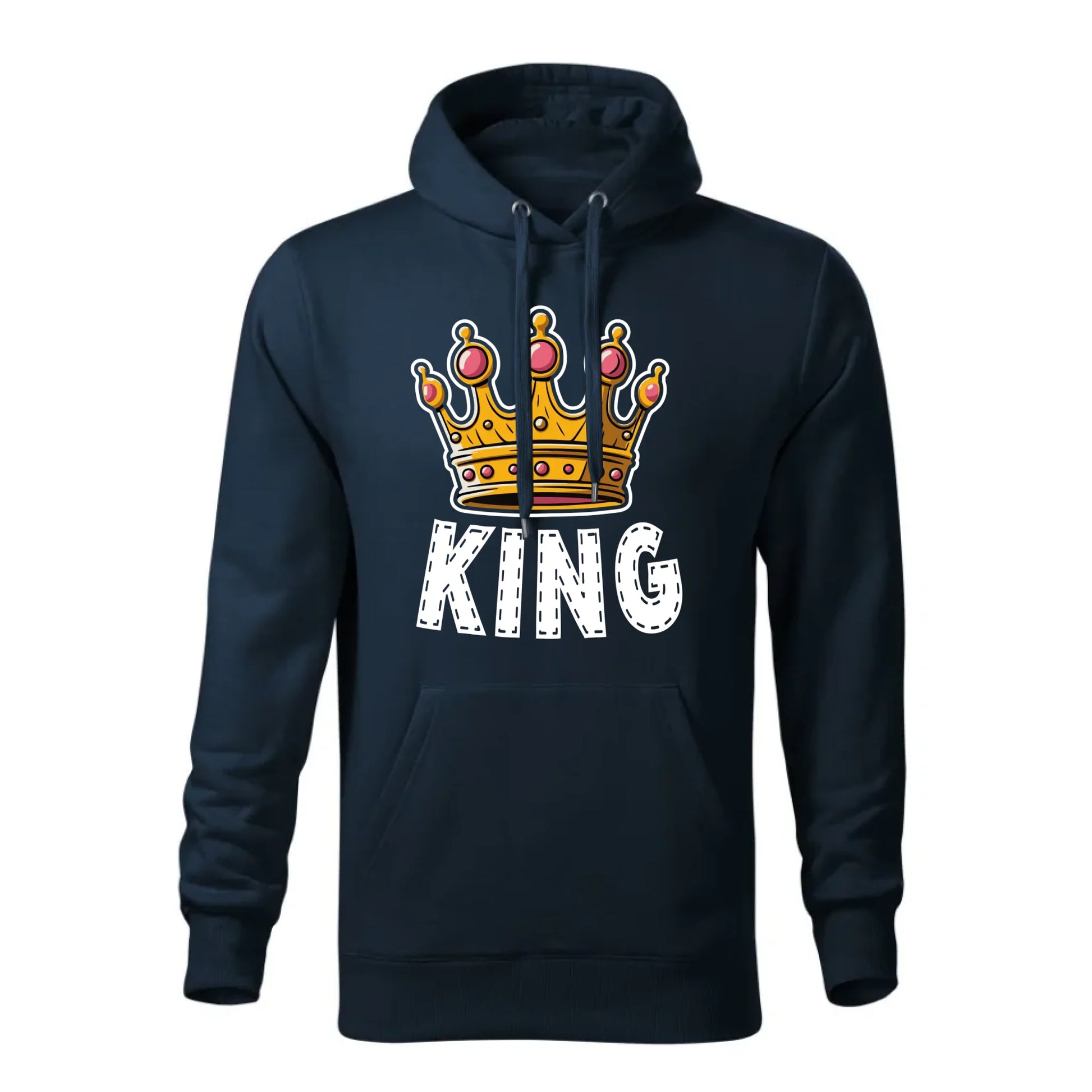 Personalizowana jesienna bluza z kapturem na prezent - granatowa - nadruk - hoodie