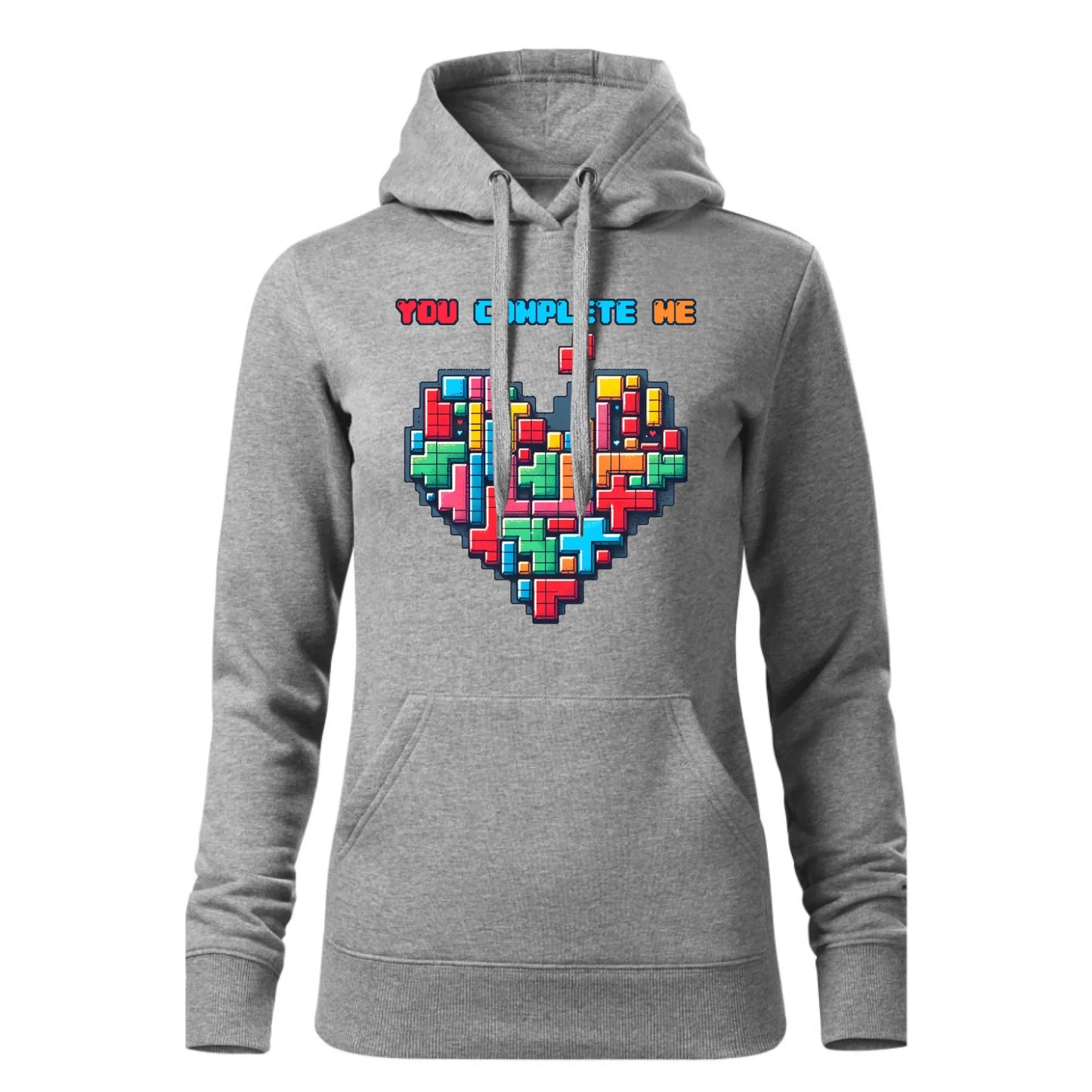 Damska bluza z kapturem szara - hoodie - StoryCups.pl