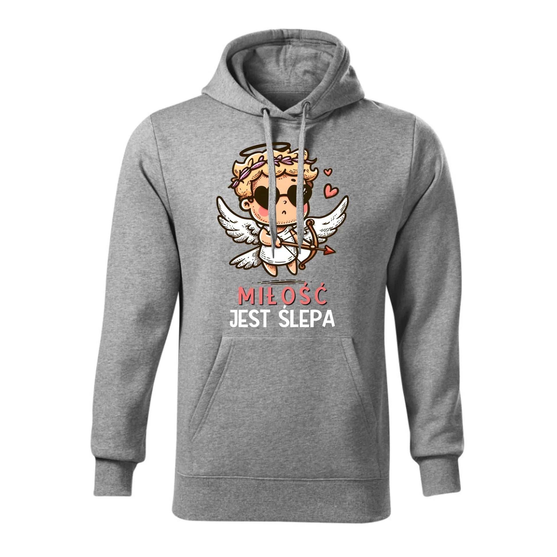 Miłość jest ślepa | Bluza męska z kapturem W48 - StoryCups.pl