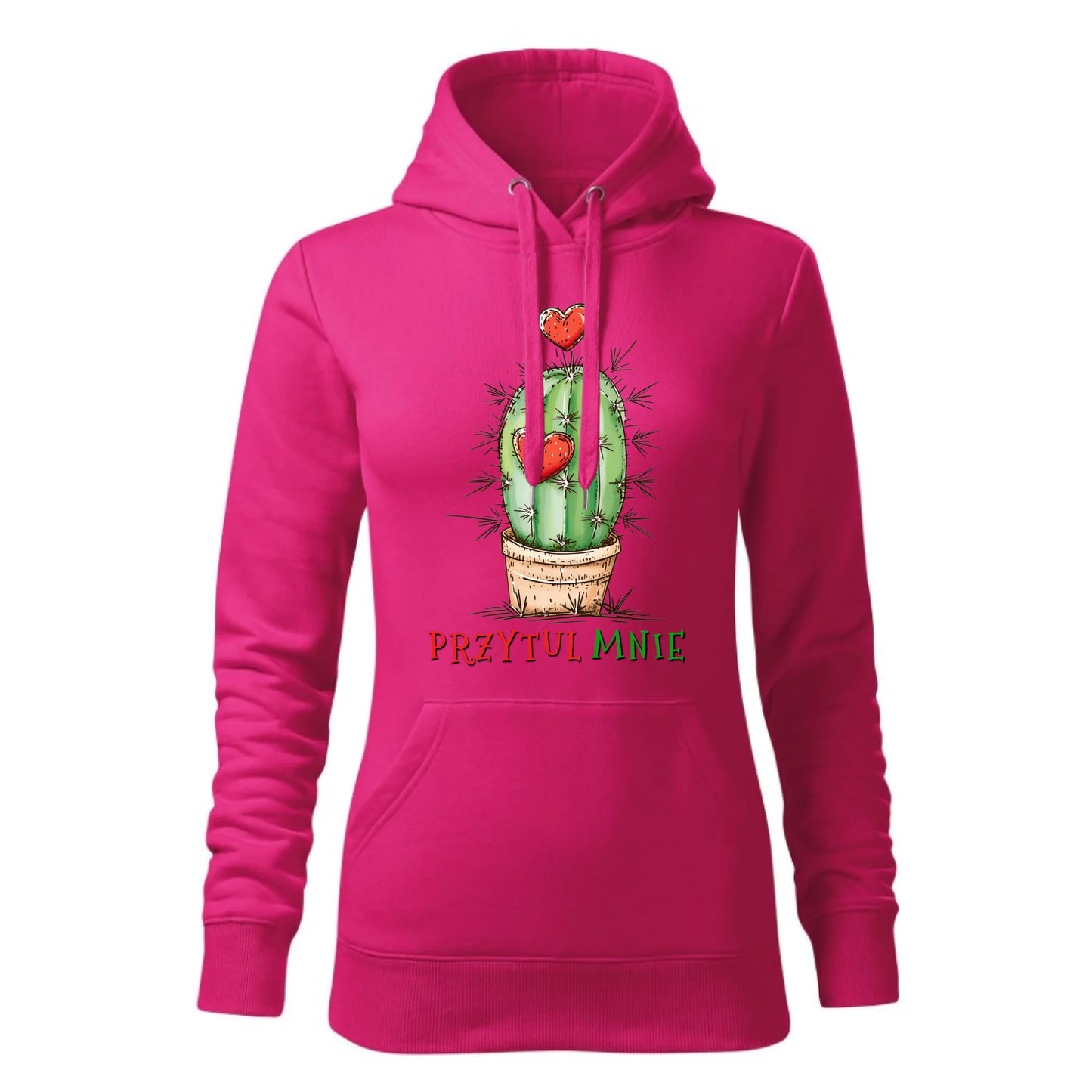 Damska bluza z kapturem różowa - hoodie - StoryCups.pl